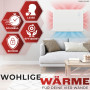 ProfiCare® Chauffage électrique avec façade en verre|Radiateur mobile également adapté au montage mural | Chauffage par convecte