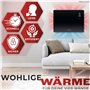 ProfiCare® Chauffage électrique avec façade en verre | Radiateur mobile également adapté au montage mural | Chauffage par convec