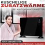 ProfiCare® Chauffage électrique avec façade en verre | Radiateur mobile également adapté au montage mural | Chauffage par convec
