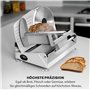 Clatronic Trancheuse universelle avec lame en acier inoxydable Ø 190 mm | Trancheuse à pain électrique | Épaisseur de coupe régl