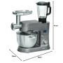 Clatronic Robot Multifonction Professionnel - Robot Pâtissier 4 en 1 - Pieds à Ventouse - Robot Multifonction 4 en 1 - KM 3674 t