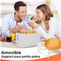 Clatronic® Grille-pain 4 tranches | avec fonction décongélation/réchauffage/arrêt rapide | avec support pour petits pains | blan