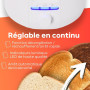 Clatronic® Grille-pain 4 tranches | avec fonction décongélation/réchauffage/arrêt rapide | avec support pour petits pains | blan