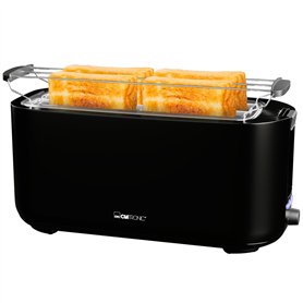 Clatronic Grille-Pain 2 Fentes Longues 1400W Noir TA3802 - Fonction Décongélation