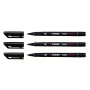 STABILO Lot de 3 Stylo-feutres ohp pen permanent pointe moyenne 1mm encre indélébile noir