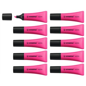 Surligneur - STABILO NEON - Lot de 10 surligneurs - Lilas