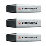 STABILO Lot de 3 Surligneurs BOSS ORIGINAL Pastel pointe Biseau 2-5 mm Poudre de Gris