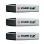 STABILO Lot de 3 Surligneurs BOSS ORIGINAL Pastel pointe Biseau 2-5 mm Poudre de Gris