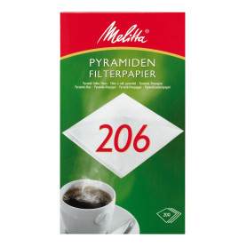 Melitta 206 G Lot de 200 filtres en papier pyramidaux