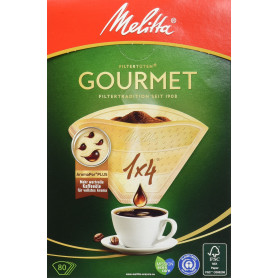 Melitta 6659462 Lot de 80 filtres pour cafetière Marron 80 pièces