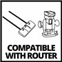 Original Einhell Adaptateur de rails de guidage pour fraises (adaptateur pour défonceuses/affleureuses, compatible avec les rail