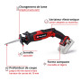 Einhell Scie universelle sans fil TE-AP 18/13 Li Solo Power X-Change (18 V, hauteur de course 13 mm, profondeur de coupe 50 mm d