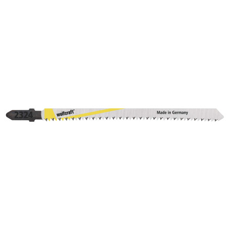 wolfcraft 2324000 Lames de Scie Sauteuse HCS - Empreinte en T - Profondeur de Coupe 30-60 mm