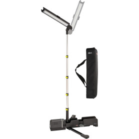 Brennenstuhl Multi Battery Projecteur de chantier LED 6050 MA rechargeable avec mât télescopique (7000lm