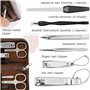 Three Swords - Kit exclusif de 8 accessoires de manucure et pédicure - Nettoyage et soin des ongles - Qualité standard (000958)