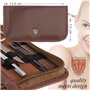 Three Swords - Kit exclusif de 8 accessoires de manucure et pédicure - Nettoyage et soin des ongles - Qualité standard (000958)