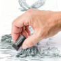 Gommes plastiques noires de taille moyenne