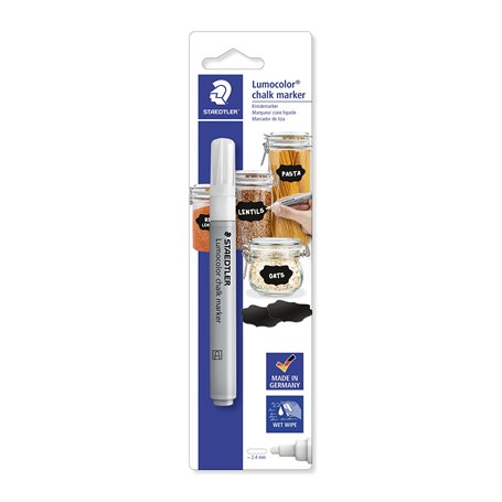 Staedtler - Lumocolor 344 - Blister 1 Marqueur Craie Liquide Pointe 2