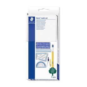 STAEDTLER® 557 11 - Kit de géométrie de 11 pièces avec tous les produits essentiels - Étui en métal robuste - 557 11