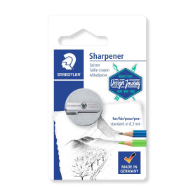 Staedtler Mars 510 25 Design Journey - Blister 1 Taille-Crayon Rond Métal 2 Usages