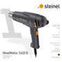 Steinel Décapeur thermique HM 1620 S, 1600 W, deux niveaux de température 300°/500°C, pistolet à air chaud pour sécher, rétrécir