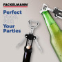 Fackelmann-Tire Bouchon à Levier avec Décapsuleur Métal Argent