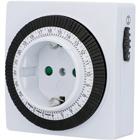 Unitec Programmateur journalier analogique carré 30977:UNITEC Blanc/Noir