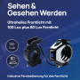 FISCHER Twin Stop 100 Lux Kit d'éclairage LED pour vélo avec Feux de Route et Mode capteur, Longue durée de Vie, boîtier en Alum