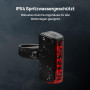 FISCHER Twin Stop 100 Lux Kit d'éclairage LED pour vélo avec Feux de Route et Mode capteur, Longue durée de Vie, boîtier en Alum