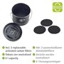 WENKO Poubelle de Compost Mod. Nero 6 L | Composteur de Cuisine avec Couvercle et filtres à Charbon | 3 filtres Inclus pour neut