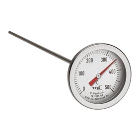 TFA Dostmann 14.1035.60 Thermomètre de four professionnel en acier inoxydable avec longue sonde de température (30 cm)