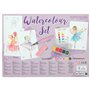 Depesche 12248 TOPModel Ballet - Kit d'aquarelle avec 20 Feuilles de Motifs sur Papier Aquarelle, kit de Peinture créative avec 