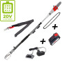 Ikra Elagueuse télescopique sur batterie ICPS 2020, longueur de coupe 20cm, sangle & chaîne de remplacement incluse