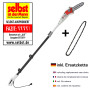 Ikra Elagueuse télescopique électrique IEAS 750, longueur de coupe 185mm, 750W, chaîne de remplacement incluse 78001857 Noir/Gri