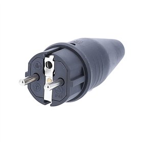as - Schwabe Fiche en caoutchouc Fiche de contact de protection avec double contact de protection