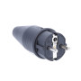 as - Schwabe Fiche en caoutchouc Fiche de contact de protection avec double contact de protection, câbles jusqu'à max. 1,5mm², a