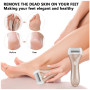 Rappe Electrique Pieds,Hippodance Râpe Electrique Pieds Anti Callosités Pied Rape Pedicure Rechargeable con 2 Vitesses pour Elim