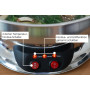 Fondue chinoise électrique tout inox avec grill - Unold 48746 - 1950 watts
