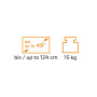 my wall Support Universel pour Barre de Son HZ32-1L - Support TV pour écrans jusqu'à 49" - Peu encombrant - Inclinable et pivota