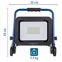 ANSMANN Projecteur de chantier rechargeable FL4500R (1 pce) – Projecteur LED professionnel d'une puissance de 4500 lumens – Lamp