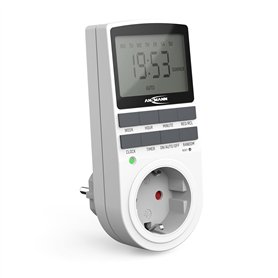 ANSMANN Programmateur prise électrique AES4 (1 pce) – Minuteur prise électrique à économie d'énergie avec 10 programmes pratique