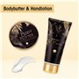 accentra - Coffret cadeau luxe pour femme 5 pièces – Kit de bain cadeau avec bougie parfumée, savon, crème pour les mains, beurr