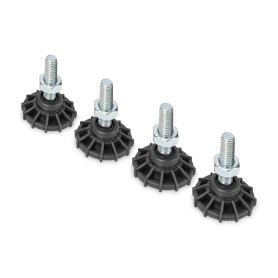 DIGITUS Pieds de mise à niveau - pour les armoires réseau et serveur 19" de DIGITUS - 4 pièces - 250 kg de charge par pied - Pie