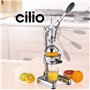 Cilio Presse-agrumes manuel AMALFI | acier inoxydable | presse-agrumes à la main pour 25 % de jus en plus | faible effort | pres