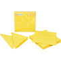 HEKU Kit de fête jetable 120 pièces jaune I Convient pour 30 invités | Avec assiettes en carton, gobelets de fête (0,25 l) et se