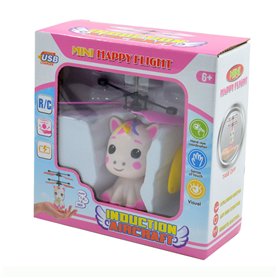 Kögler 54517 - Unicorn Mini Flyer avec télécommande et câble USB