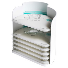 nanobébé Lot de 25 sacs de rangement pour lait maternel - Hygiéniques et peu encombrants - Avec organiseur