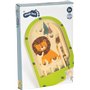 small foot Mini Jeu de Flipper Lion en Bois, Jeu de Flipper, Jeu d'adresse, à partir de 3 Ans, 12607