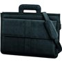 Alassio Réf 41024 Sacoche porte-documents zippée Plusieurs compartiments Bandoulière Imitation cuir Noir (Import Royaume Uni)