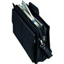 Alassio Réf 41024 Sacoche porte-documents zippée Plusieurs compartiments Bandoulière Imitation cuir Noir (Import Royaume Uni)